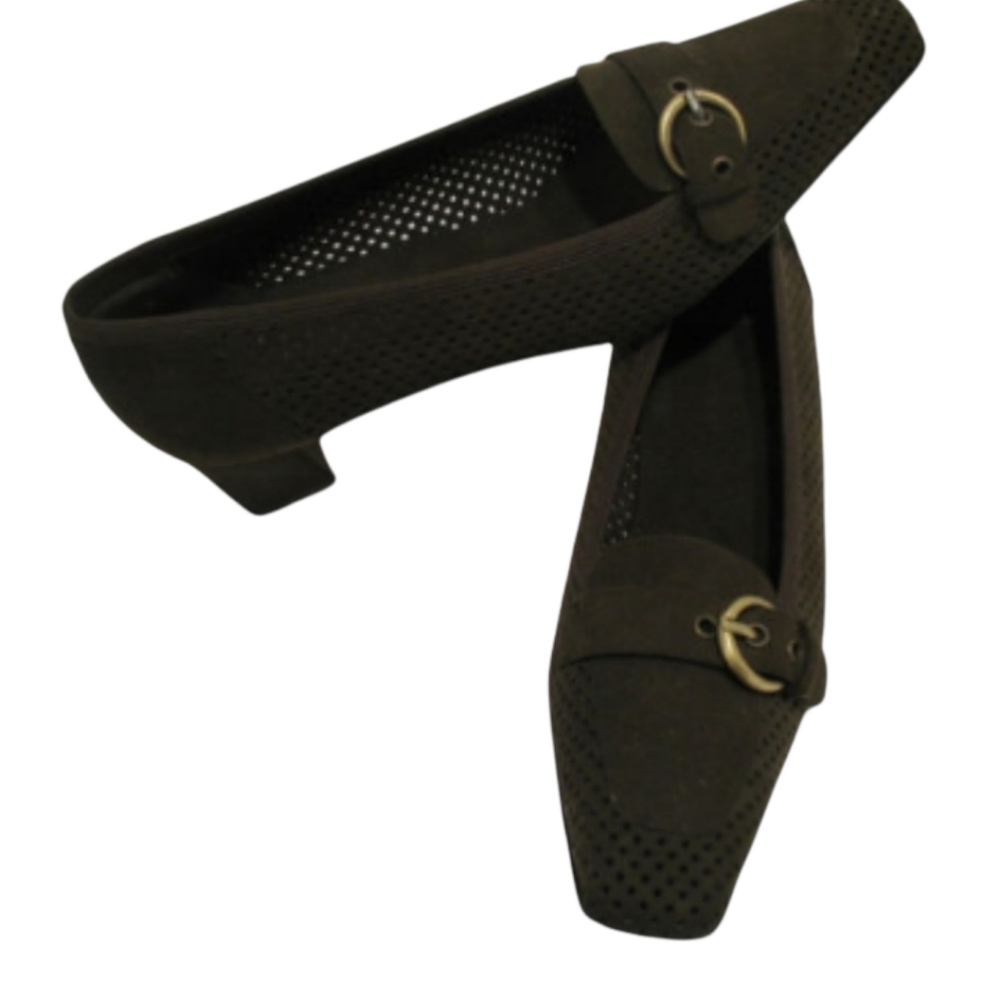 Stuart Weitzman Size 8 N Narrow Brown Suede Leather Pumps Heels Shoes